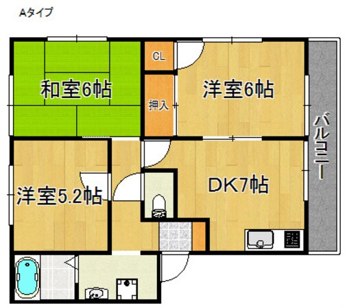 リッチネス阪南Ｅの物件間取画像